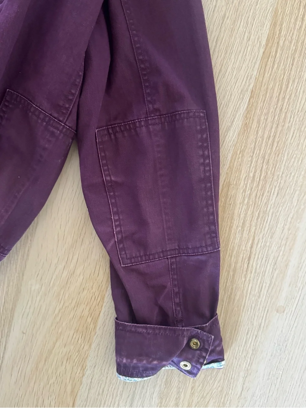 J.Crew Relaxed Boyfriend Field Jacket Purple Utility Cargo Military 100% cotton